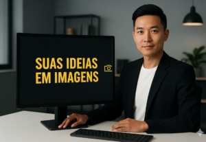Eu vou transformar ideias em imagens, logos, vídeos