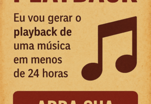 Eu vou gerar o playback de uma música em poucas horas