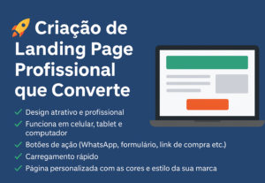 Eu vou criar uma landing page profissional