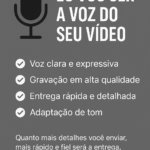 Eu vou ser a voz do seu vídeo