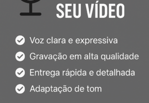 Eu vou ser a voz do seu vídeo