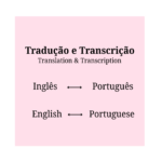 Eu vou traduzir qualquer documento inglês/português