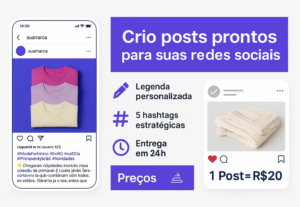 Eu vou criar  Posts prontos para Instagram/Facebook em 24h