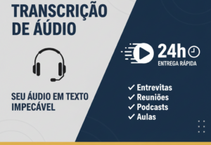 Eu vou fazer Transcrição rápida de áudio e vídeo