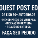 Eu vou Criar 5 Backlinks Guest Post Edu DA/DR 50+ Autoridade