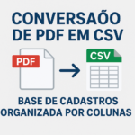 Eu vou Converter  PDF em CSV Base de Cadastros Organizado