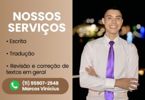 Eu vou criar e produzir textos, além de revisar a gramática
