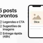 Eu vou Criar 5 posts para Instagram + legendas e sugestões
