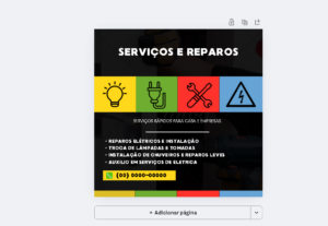 Eu vou fazer o seu cartão de visitas