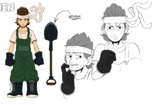Eu vou fazer um desenho de seus personagens para você usar.