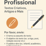 Eu vou fazer redação Profissional – Textos Criativos, Artigo...