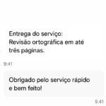 Eu vou fazer revisão de até 3 paginas e reescrever