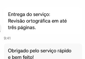 Eu vou fazer revisão de até 3 paginas e reescrever