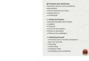 Eu vou fazer um roteiro profissional para seus projetos.