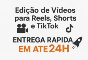 Eu vou fazer edição vídeos para TikTok, Reels e Shorts.