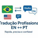 Eu vou prover serviços de tradução em inglês/português