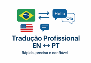 Eu vou prover serviços de tradução em inglês/português