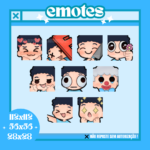 Eu vou Criar 5 Emotes Personalizados Para Você.