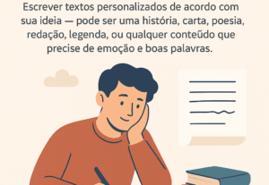 Eu vou Escrever textos para você.