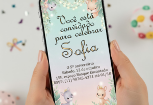 Eu vou criar um convite digital único e memorável