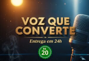 Eu vou fazer narração profissional com voz marcante em 24h