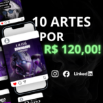 Eu vou criar 10 artes profissionais de qualidade pra você