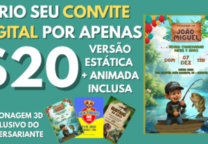 Eu vou Criar Seu Convite Digital Incrível e Personalizado