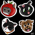 Eu vou desenhar adesivos, chaveiro e bottons para você