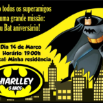 Eu vou criar convites de aniversario com o seu tema.