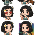 Eu vou fazer pack 5 emoji personalizado com sua face