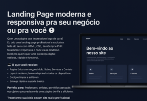 Eu vou fazer Landing page moderna e responsiva