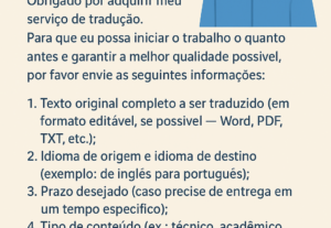 Eu vou traduzir em inglês, espanhol e português