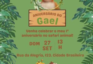 Eu vou fazer convites digitais e cartões personalizados