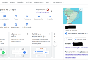 Eu vou criar o perfil do seu negócio no google maps.