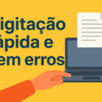 Eu vou digitar seu texto com rapidez e precisão
