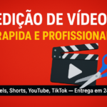 Eu vou editar seu vídeo em até 24 horas