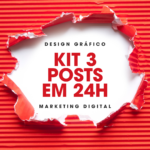 Eu vou fazer 3 posts para Instagram com entrega de até 24