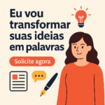 Eu vou escrever, revisar e traduzir pra você. É só pedir.
