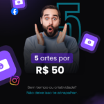 Eu vou entregar 5 criativos para seus anúncios e posts