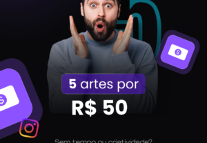 Eu vou entregar 5 criativos para seus anúncios e posts