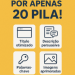 Eu vou otimizar seu anúncio do Mercado Livre ou Shopee