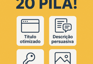 Eu vou otimizar seu anúncio do Mercado Livre ou Shopee