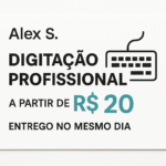 Eu vou Digitar o seu texto com rapidez e qualidade.