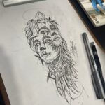 Eu vou fazer o sketch/desenho que voce quiser a mão no papel