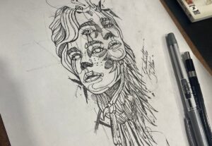 Eu vou fazer o sketch/desenho que voce quiser a mão no papel