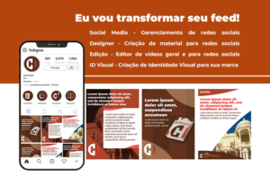 Eu vou transformar seu feed. Post para redes em até 1 dia