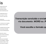 Eu vou transcrever 4 imagens em texto, ainda hoje.