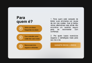 Eu vou criar páginas focadas em vendas