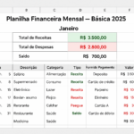 Eu vou fazer uma planilha financeira para você