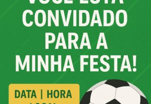 Eu vou fazer convite de festa e também texto etc